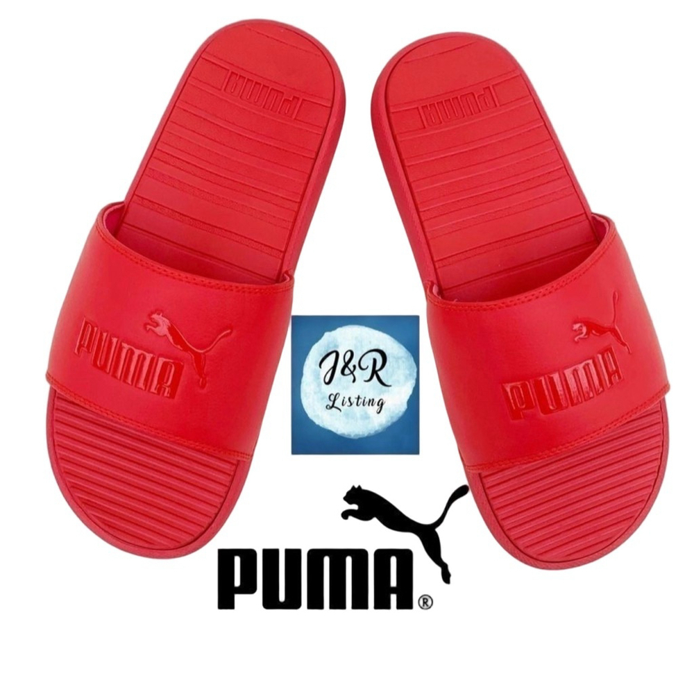 PUMA “Cool Cat Bold 2” Slides – High Risk Red – Men’s Size 10